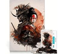 Puzzle de 1000 pièces Samouraï et Geisha pour Adolescents Motif Artistique idéal pour développer Son Esprit Un Jeu de réflexion Relaxant et agréable à Assembler Un Cadeau de qualité supérieure