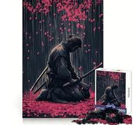 Puzzle de 1000 pièces Samouraï sous Une Pluie de cerisiers en Fleurs pour Adolescents Un Jeu d'entraînement cérébral, de détente et d'art à Assembler, Un Cadeau Unique (38x26cm)