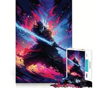 Puzzle de 1000 pièces Samurai Anime Art pour Adultes Développement de la mémoire, Loisirs Doux, Design d'assemblage, Collection d'art (50x75cm)