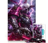 Puzzle de 1000 pièces Samurai Bulldog Anime Art pour Adolescents Jeu de réflexion et de création Collective Découpe Nette et Amusante Objet de Collection (38x26cm)