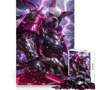 Puzzle de 1000 pièces Samurai Bulldog Anime Art pour Adolescents Jeu de réflexion et de création Collective Découpe Nette et Amusante Objet de Collection (38x26cm)
