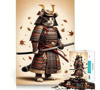 Puzzle de 1000 pièces Samurai Cat Standoff pour Adultes et Adolescents, Jeu intellectuel, à Partager à la Maison, qualité et découpe Classiques (50x75cm)
