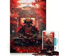 Puzzle de 1000 pièces Samurai Cherry Blossom pour Adultes et Adolescents Se Souvenir, Construire Lentement, apprécier, découpe précise, œuvre d'art à Collectionner (38x26cm)