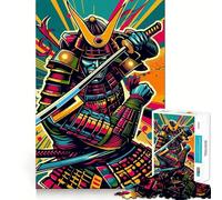 Puzzle de 1000 pièces Samurai Fighting WPAP pour Adolescents, Jouet Mental Anti-Stress, découpe Premium, Cadeau Exquis (50x75cm)