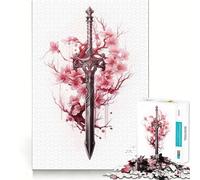 Puzzle de 1000 pièces Samurai Katana pour Adolescents Stimule la mémoire, Calme et évasion Motif à Assembler Surprise chaleureuse (50x75cm)
