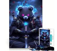 Puzzle de 1000 pièces Samurai Panda Guerrier Animal pour Adolescents, Jeu Intelligent, Jeu de Groupe, Assemblage d'image, décoration Murale (50x75cm)