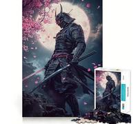 Puzzle de 1000 pièces Samurai Sakura, thème Adolescent Japonais, Jeu de logique Stimulant, Divertissement d'intérieur, Bords de qualité supérieure, Cadeau mémorable (50x75cm)