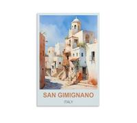 Puzzle de 1000 pièces, San Gimignano, Italie. Jeu de détente pour Adultes, idéal pour Les étudiants et Les Enfants. Cadeau de Noël ou d'anniversaire. 52 x 38 cm.