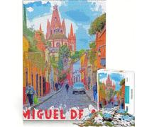 Puzzle de 1000 pièces San Miguel de Allende Jeu Manuel Cadeau d'anniversaire Cadeaux Uniques pour Un Anniversaire ou Noël 50x75cm