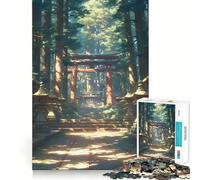 Puzzle de 1000 pièces Sanctuaire dans Une forêt ensoleillée pour Adolescents, Jeu Stimulant la logique et apaisant, Objet de Collection de qualité supérieure 38x26cm