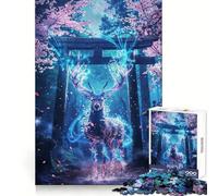 Puzzle de 1000 pièces Sanctuaire des Cerfs sacrés pour Adolescents, Jeu de logique et de Construction, Silencieux et Amusant, découpe Nette, Joli Cadeau (38x26cm)