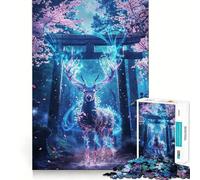Puzzle de 1000 pièces Sanctuaire des Cerfs sacrés pour Adolescents, Jeu de logique et de Construction, Silencieux et Amusant, découpe Nette, Joli Cadeau (38x26cm)