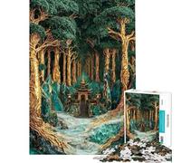 Puzzle de 1000 pièces Sanctuaire du Bosquet Sacré Défi intellectuel Jouet addictif Jeu éducatif décoration intérieure Cadeau d'anniversaire (Taille 38x26cm)