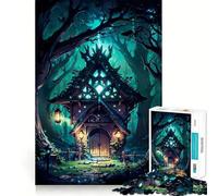 Puzzle de 1000 pièces Sanctuaire Nocturne pour Adultes, Jouet Intelligent et ludique, découpe précise, Objet de Collection (38x52cm)