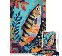 Puzzle de 1000 pièces Sardines pour Adolescents, Techniques Mixtes, Jeu de Loisirs, Impression vive, défi Amusant, Surprise de Noël 50x75cm