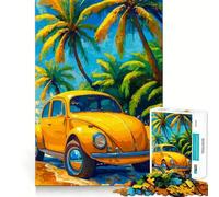 Puzzle de 1000 pièces Scarabée Jaune sur Plage Tropicale pour Adultes,Jeu Stimulant l'esprit,découpe Laser pour Un Assemblage Parfait,activité Amusante en Famille (50x75cm)