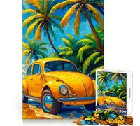 Puzzle de 1000 pièces Scarabée Jaune sur Plage Tropicale pour Adultes Stimulation Cognitive, détente, Assemblage Solide, Cadeau de Noël Chic (50x75cm)