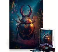 Puzzle de 1000 pièces Scarabée orné en Fleurs pour Adolescents, Jeu de logique et d'éveil, découpe précise, pour Les vœux du Père Noël (50x75cm)