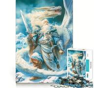Puzzle de 1000 pièces Seigneur Dragon d'hiver pour Adolescents,Jeu de mémoire,Verrouillage sécurisé,sans pièces détachées,idéal pour Les Voyages, pour Les Cerveaux (38x52cm)