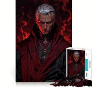 Puzzle de 1000 pièces Seigneur Vampire aux Cheveux argentés pour Adolescents stimule la mémoire, apaise l’Esprit, Bords Nets, pour Les vœux du Père Noël 50x75cm