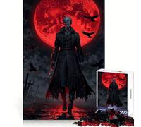 Puzzle de 1000 pièces Seigneur Vampire et Lune de Sang (38x52cm) Exercice cérébral apaisant Loisirs Découpe de précision pour Les fêtes