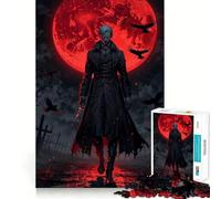 Puzzle de 1000 pièces - Seigneur vampire Lune Sang - Coupe précise - Jeu de logique - Jeu de relaxation - Décoration de Noël (38 x 26 cm)