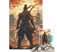 Puzzle de 1000 pièces Sekiro Guerrier samouraï défi à relever Cadeau d'anniversaire décoration intérieure Jouet pour Les 14 Ans et Plus (38x52cm)