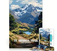 Puzzle de 1000 pièces Sentier Te Araroa, Paysage de Nouvelle-Zélande Pièces nettes et découpées Jeu de développement cognitif Moment de Calme et de Divertissement Décoration de Noël (50x75cm)