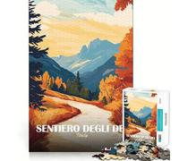 Puzzle de 1000 pièces Sentiero Degli Dei, Italie, Paysage Artistique, découpe Nette, Jeu de logique et de réflexion, Moment de détente, Cadeau d'anniversaire Amusant (38x26cm)