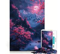 Puzzle de 1000 pièces Serene Neon Nights pour Adolescents, Puzzle Facile à Assembler, Loisirs, découpe soignée, Cadeau de Noël (38x52cm)