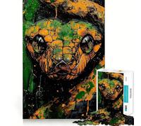 Puzzle de 1000 pièces Serpent venimeux pour Adultes Jeu de mémoire et Anti-Stress Idée Cadeau de Noël (38x26cm)