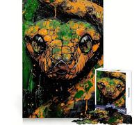 Puzzle de 1000 pièces Serpent venimeux pour Adultes Jeu de mémoire et Anti-Stress Idée Cadeau de Noël (38x26cm)
