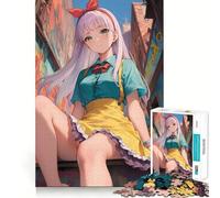 Puzzle de 1000 pièces Serveuse de Style Anime Urbain pour Adolescents Jeu Stimulant pour l'esprit,Assemblage Facile et sécurisé,activité Amusante en Famille (50x75cm)