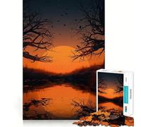 Puzzle de 1000 pièces Shilhouette Branche d'arbre pour Adultes et Adolescents Amélioration de la mémoire Détente et légèreté Découpe Nette Joli Cadeau 50x75cm