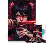 Puzzle de 1000 pièces Shinobi Anime Geisha pour Adultes et Adolescents Amélioration de la mémoire Détente et légèreté Découpe Nette Joli Cadeau 38x26cm