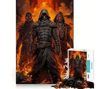 Puzzle de 1000 pièces Silent Shadows Ninja pour Adultes, Jeu de logique mentale, Anti-Tension, découpe Ferme, 38x52cm