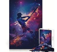 Puzzle de 1000 pièces Silhouette de Galaxie de Baseball pour Adolescents Un Cadeau Festif aux Contours Nets, idéal pour se motiver Pendant l’entraînement (38x26cm)