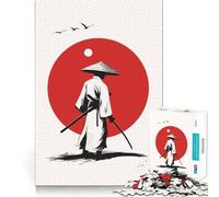 Puzzle de 1000 pièces Silhouette de Samouraï pour Adolescents Jeu de Logique et de Train Silencieux et Amusant Découpe Lisse Joli Cadeau (38x52cm)