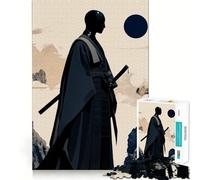 Puzzle de 1000 pièces Silhouette de Samouraï pour Adolescents, Jeu de logique Solide, Moments en Famille, Bords Nets, Surprise chaleureuse (50x75cm)