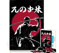 Puzzle de 1000 pièces Silhouette de samouraï pour Adolescents, Jeu de logique Stimulant, Divertissement d'intérieur, Bords de qualité supérieure, Cadeau mémorable (50x75cm)