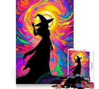 Puzzle de 1000 pièces Silhouette de sorcière pour Adolescents Exercice cognitif, détente et Loisirs Idéal comme Cadeau d'hiver (50x75cm)