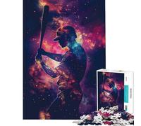 Puzzle de 1000 pièces Silhouette Galaxie Baseball Jeu éducatif Stimulant et Difficile Idée Cadeau (Dimensions 38x52cm)