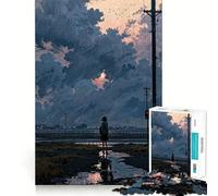 Puzzle de 1000 pièces Silhouette sous Un Ciel spectaculaire pour Adultes et Adolescents Amélioration de la mémoire Détente et légèreté Découpe Nette 38x26cm
