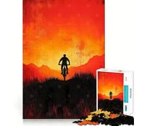 Puzzle de 1000 pièces Silhouette VTT pour Adolescents, Jeu de réflexion, Jouet Anti-Stress, découpe soignée, Cadeau Artistique 50x75cm