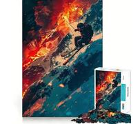 Puzzle de 1000 pièces Skieur en Montagne enneigée pour Adolescents, Jouet Intelligent, Passe-Temps à la Maison, découpe précise, Cadeau attentionné 38x52cm