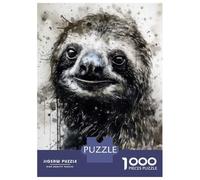 Puzzle De 1000 Pièces Sloth Slow and Steady Puzzle pour Adultes, Jeu De Réflexion, Décoration Parfaite, Cadeaux Uniques d'anniversaire Et De Noël 70x50cm/1000pcs