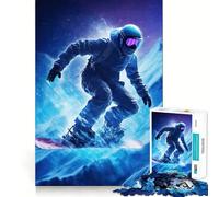 Puzzle de 1000 pièces Snowboarder Action Snowy Mountain pour Adolescents Jeu d'exercice Mental, Design apaisant, Cadeau précieux Assembler (38x26cm)