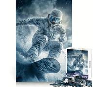 Puzzle de 1000 pièces Snowboarder dans la tempête pour Adolescents Un Puzzle Qui améliore la mémoire, Confortable et Relaxant, avec des découpes fermes, idéal comme Cadeau Festif (50x75cm)