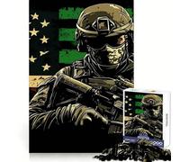 Puzzle de 1000 pièces Soldat américain pour Adultes Un Cadeau Amusant et Relaxant, aux Bords précis, idéal pour se détendre et créer Un Souvenir mémorable (50x75cm)