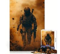 Puzzle de 1000 pièces Soldat dans Un Nuage de poussière pour Adolescents, Jeu de logique Fine, Loisir Facile, Bords Nets, Cadeau de Festival (38x26cm)